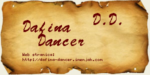 Dafina Dancer vizit kartica